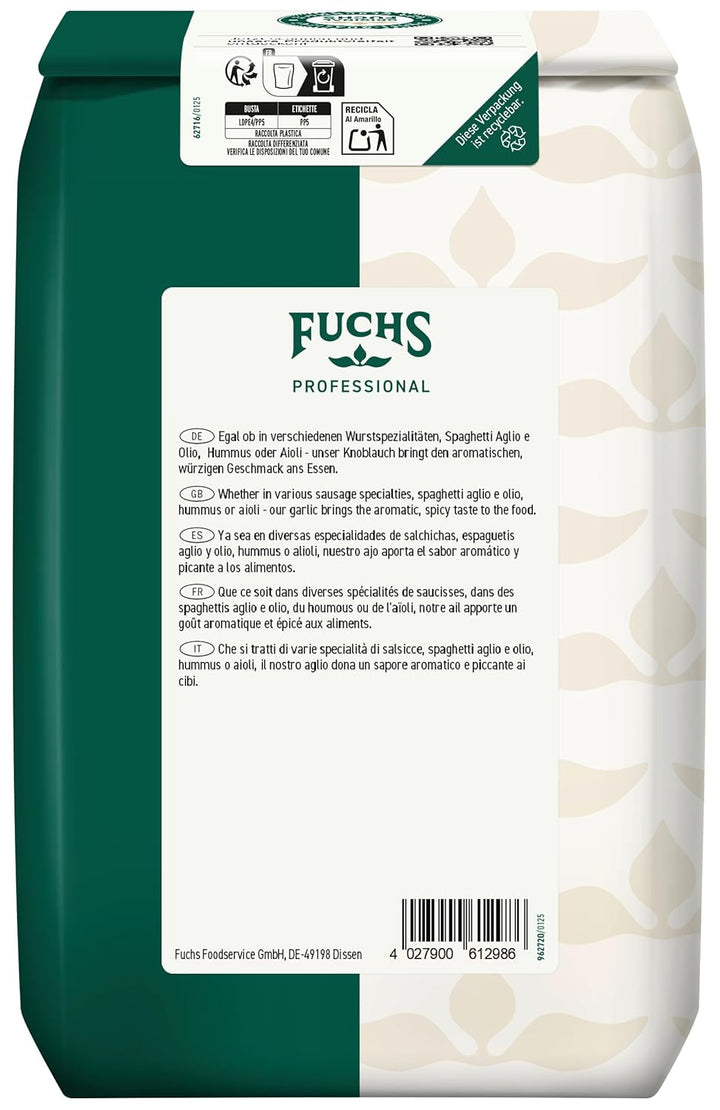 Fuchs Professional - Knoblauchpulver | Schonend granuliert, für eine Vielzahl an Gerichten einsetzba