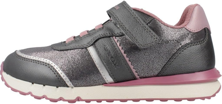 Geox Mädchen J Fastics Girl B Sneaker 24 EU Grey Old Rose, 24 EU Grey Old Rose