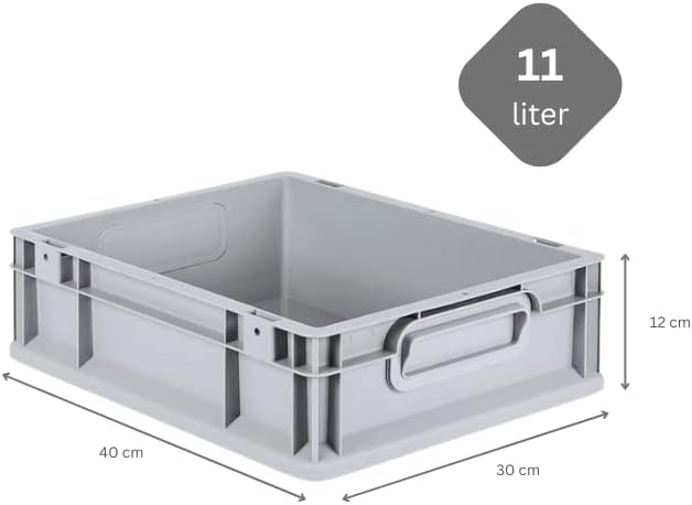 PROREGAL SuperSparSet 16x Eurobox NextGen Grip | HxBxT 12x30x40cm | 11 Liter | Griffe geschlossen |