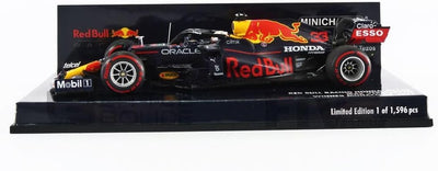 Minichamps 410210633 1:43 Red Bull Racing Honda RB16B-Max Verstappen-Winner Monaco GP 2021 Sammlerst