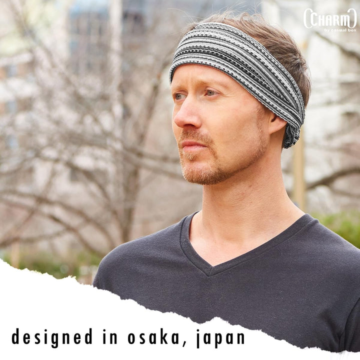 Breites Sommer-Stirnband für Damen & Herren, Leichtes Mesh Bandana, Häkel-Haarband Hipster Strick, A