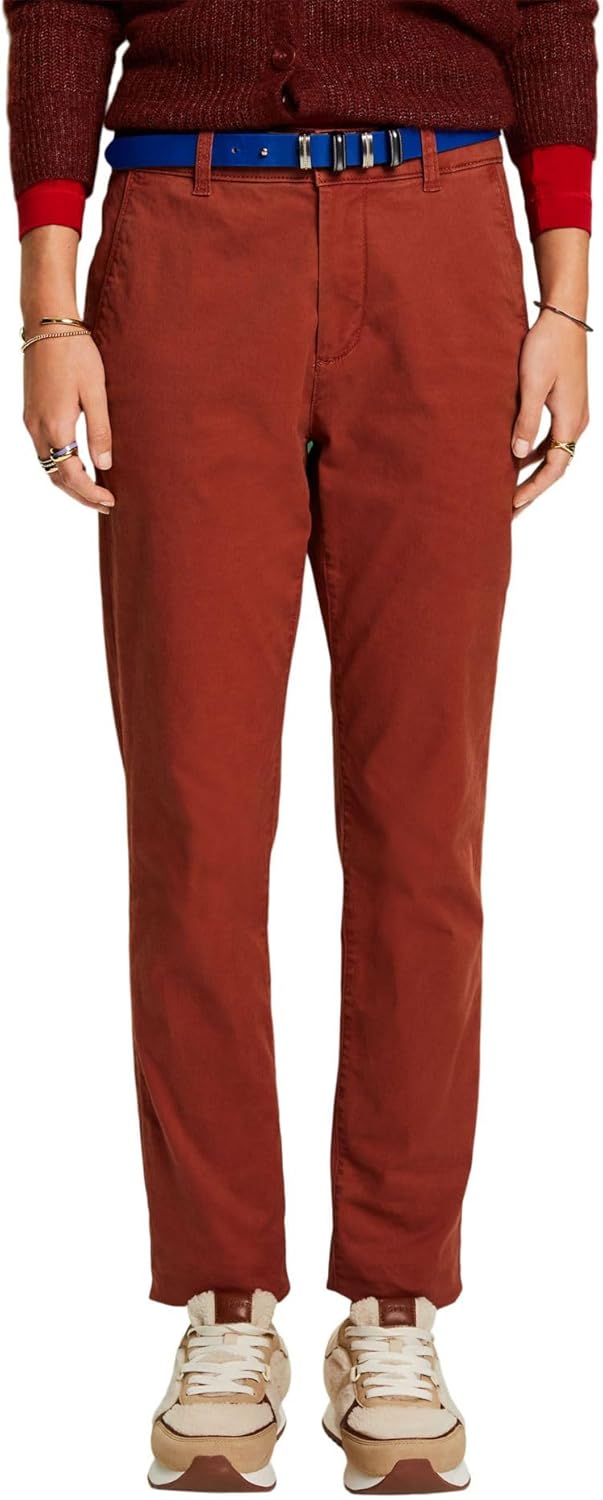 Esprit Damen Sommer Chino Hose 30W / 30L 220/Rust Brown, 30W / 30L 220/Rust Brown