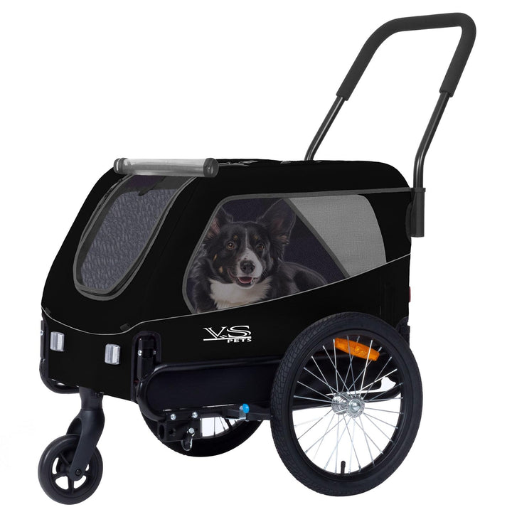 Tiggo VS Medium Hundeanhänger & Buggy 2in1 Fahrradanhänger Hundebuggy Jogger für Hunden bis 23kg Sch