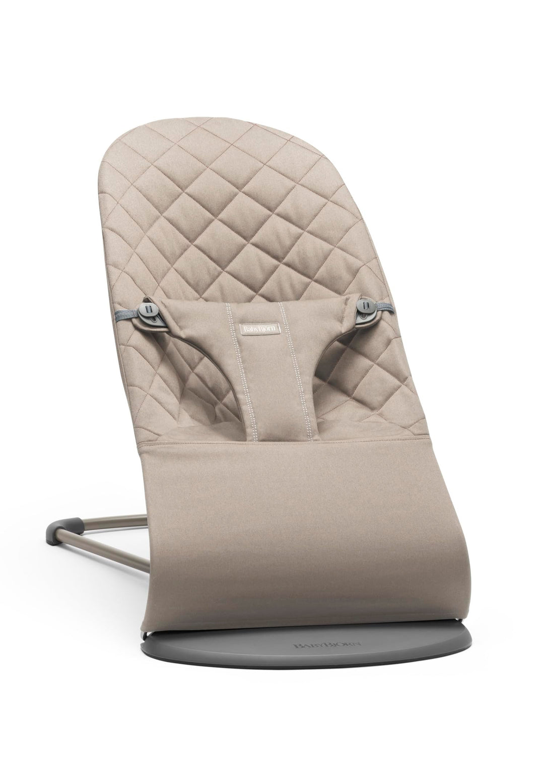 BabyBjörn Babywippe Bliss, Gewebt, Klassische Steppung, Sandgrau Sandgrau Gewebt, Klassische Steppun