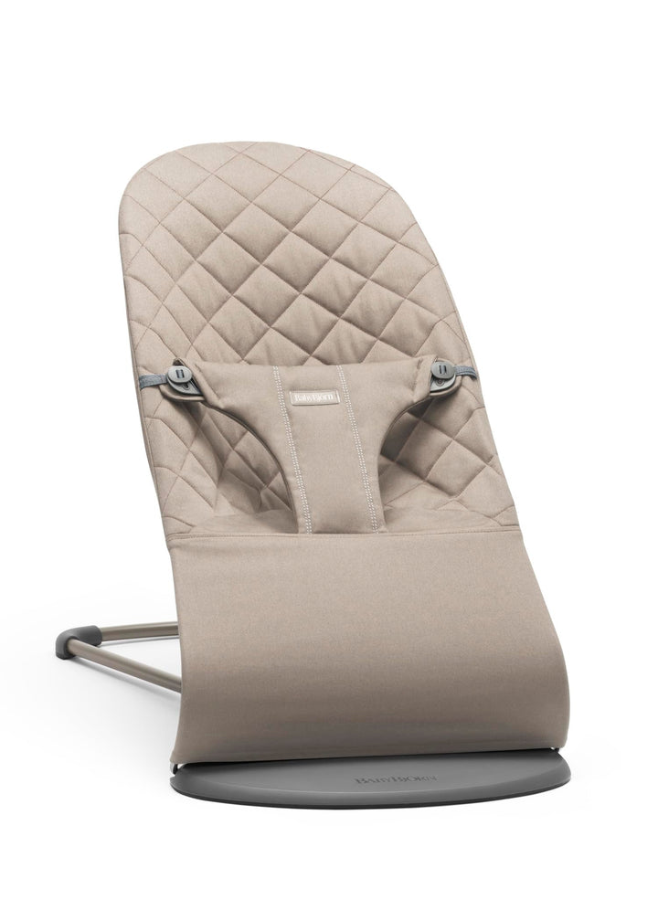 BabyBjörn Babywippe Bliss, Gewebt, Klassische Steppung, Sandgrau Sandgrau Gewebt, Klassische Steppun