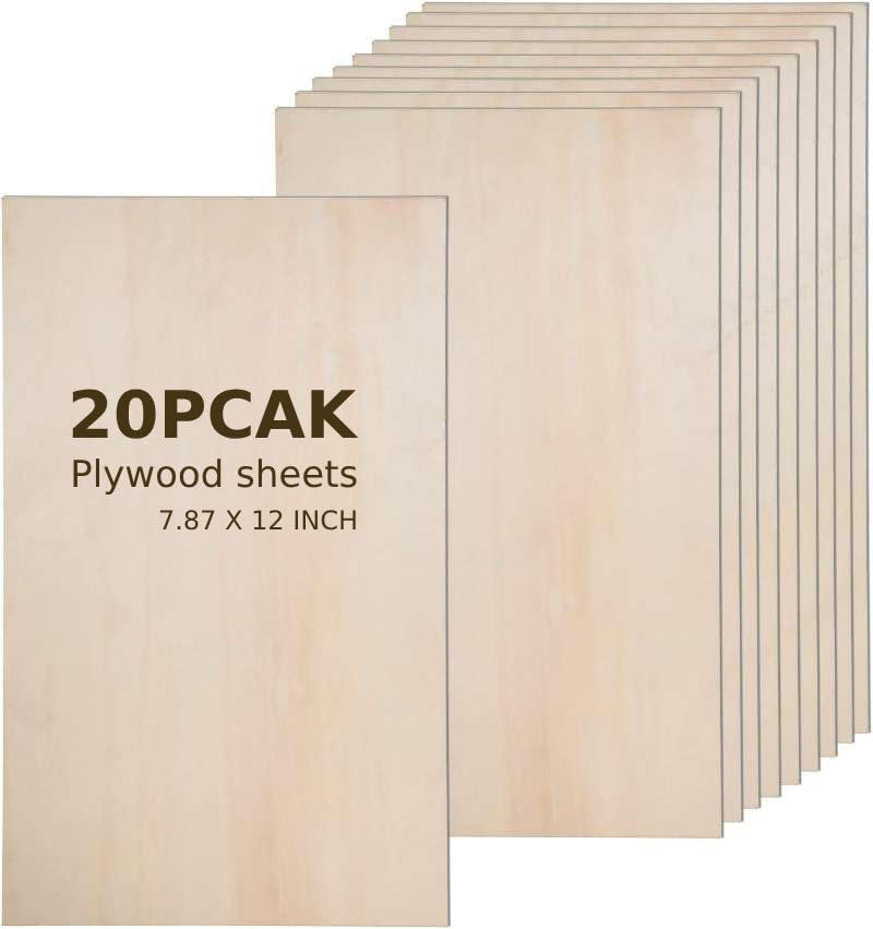 Sperrholzplatte, 20 Stück, 20,3 x 30,5 cm, Lindenholzplatten, dünne Holzplatten, perfekt für Kunst,