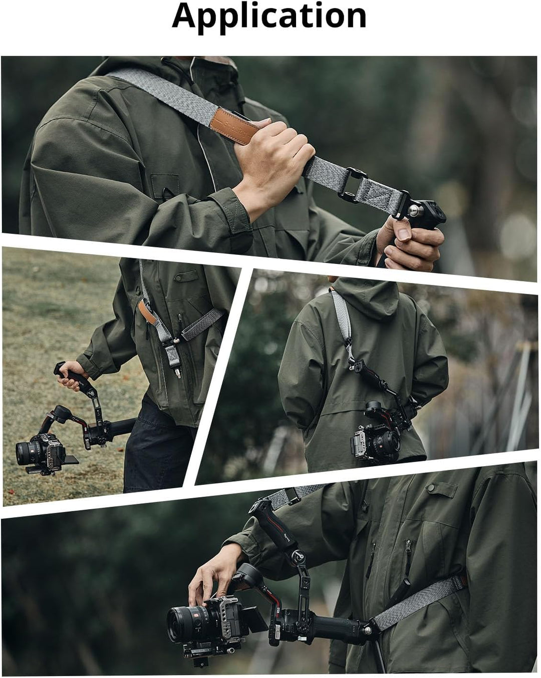 SMALLRIG RS3 RS2 Gewichtsreduzierender Schultergurt Shoulder Strap kompatibel mit Sling-Griff für DJ