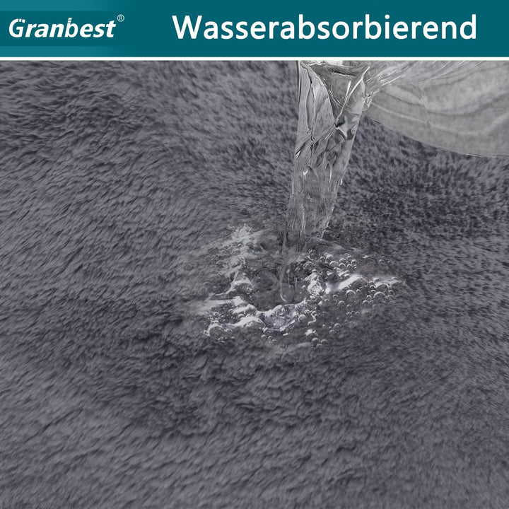 Granbest Luxus Verdicken Teppich Ähnlich Kaninchenfell Stilvolle Plüsch 1100GSM Teppich Anti-Rutsch