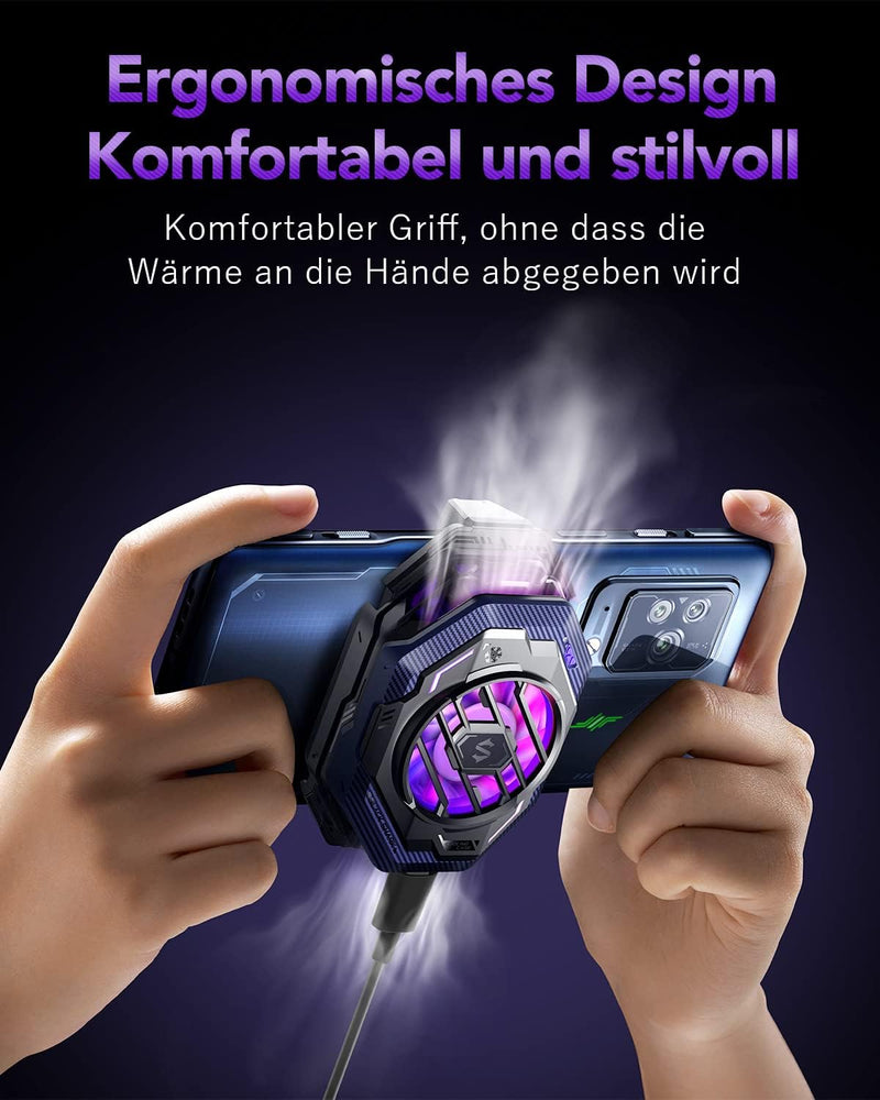 Black Shark FunCooler 3Pro Handy Kühler Lüfter Schnelle Kühlung Einschlaf Timer/Funktion als Telefon
