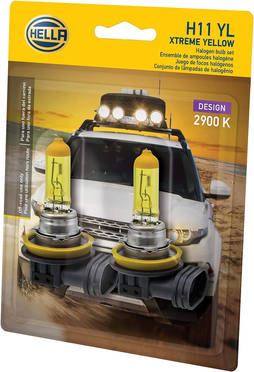 HELLA H11 YL Twin Blister Xtreme Gelb (12 V 55 W), 2 Stück
