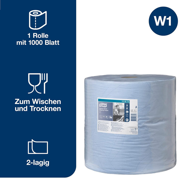 Tork 130070 Extra Starke Mehrzweck Papierwischtücher für W1 Bodenständer- und Wandhalter-System / 2-