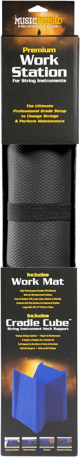 MusicNomad MN207 Premium Instrumenten-Arbeitsmatte & Wiege Cube Neck Support Wird unterstützt, Wird