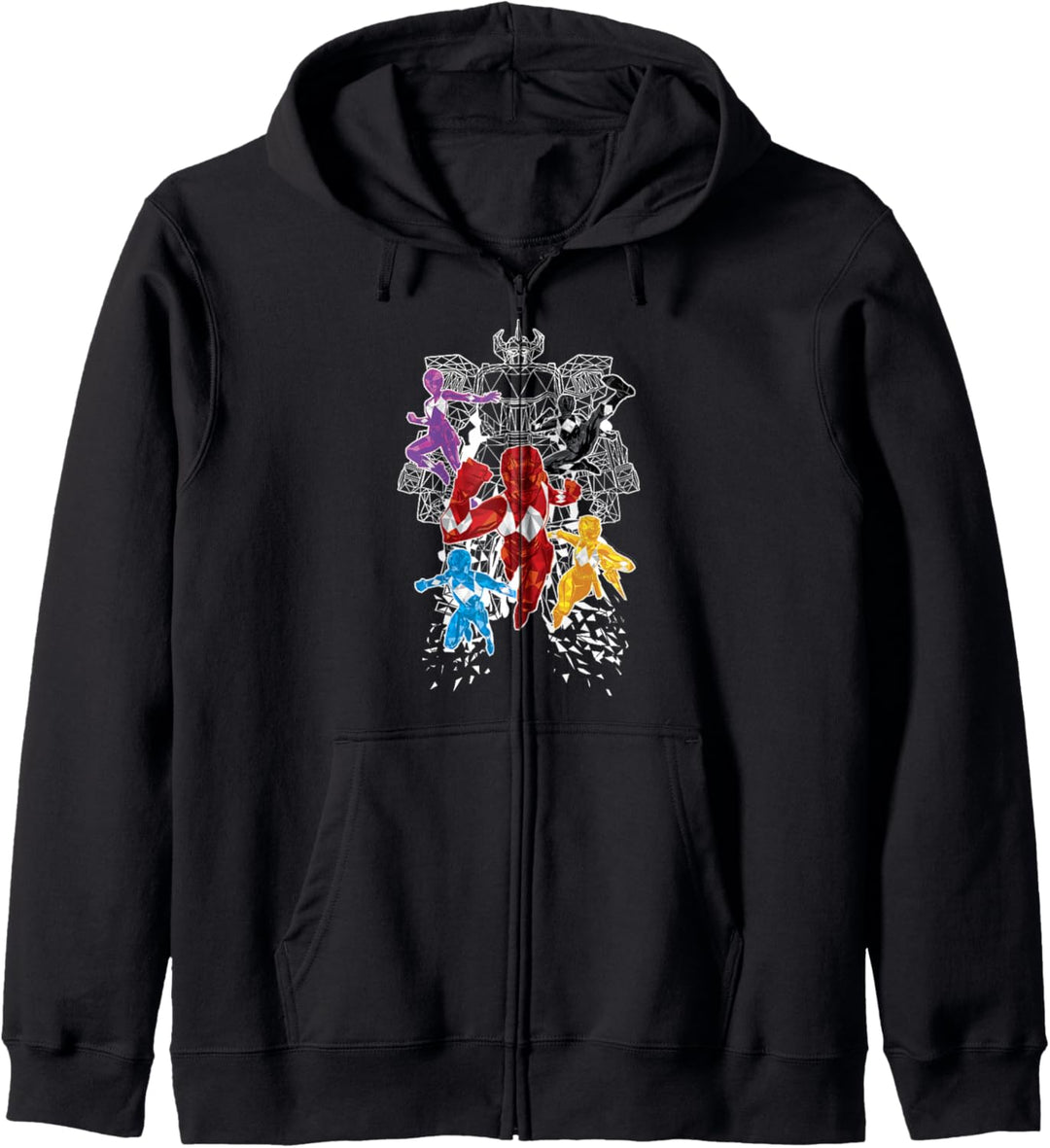 Power Rangers Morphin' Time Group Polygons Outline Kapuzenjacke
