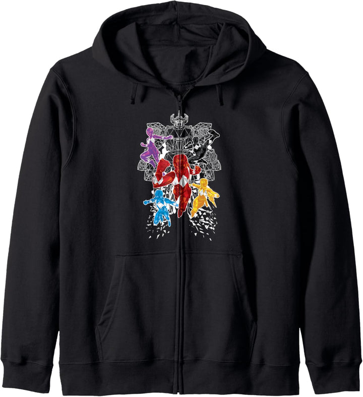 Power Rangers Morphin' Time Group Polygons Outline Kapuzenjacke