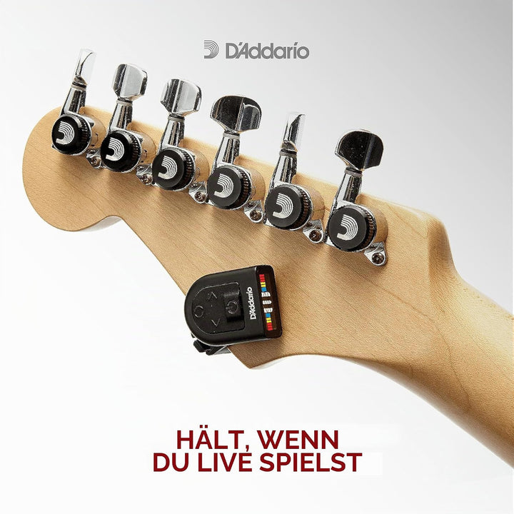 D'Addario Mikro Stimmgerät | Clip-Befestigung für Gitarre | HÖCHSTE QUALITÄT DER BELIEBTESTEN MARKE