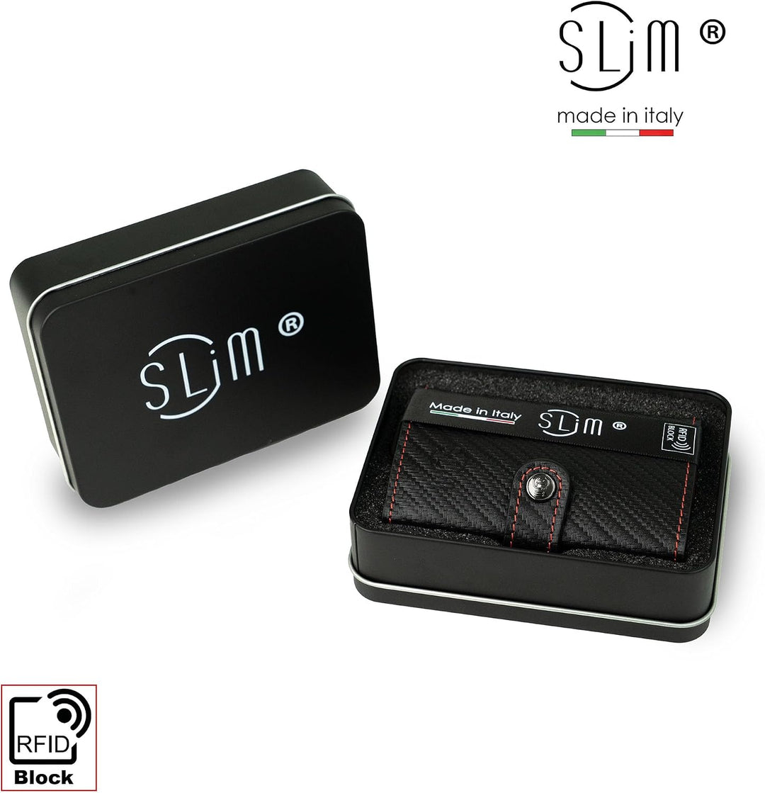 SLim Geldbörse für Herren & Damen Smart Wallet kartenetui mit Münzfach & RFID Schutz Portmonee Porte
