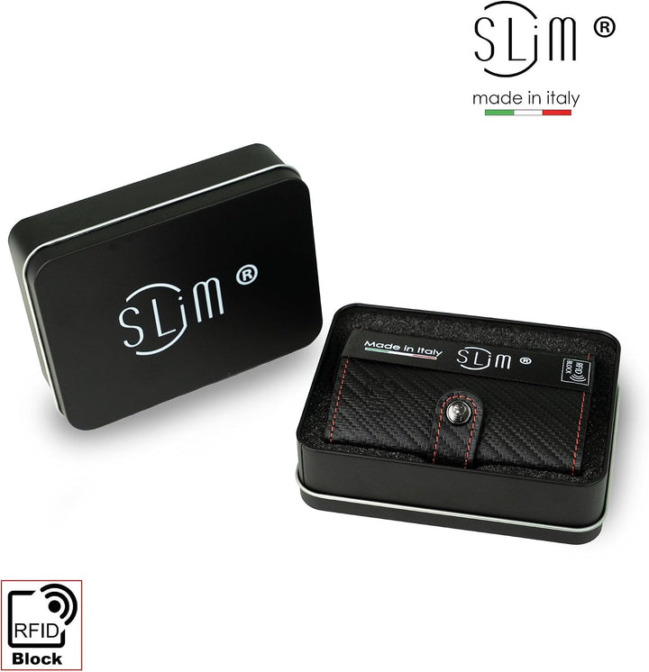 SLim Geldbörse für Herren & Damen Smart Wallet kartenetui mit Münzfach & RFID Schutz Portmonee Porte