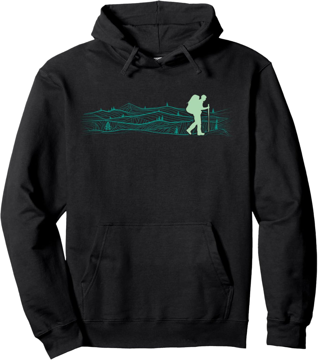 Outdoor Wandern Berge Hiking Bushcraft Grafik Pullover Hoodie
