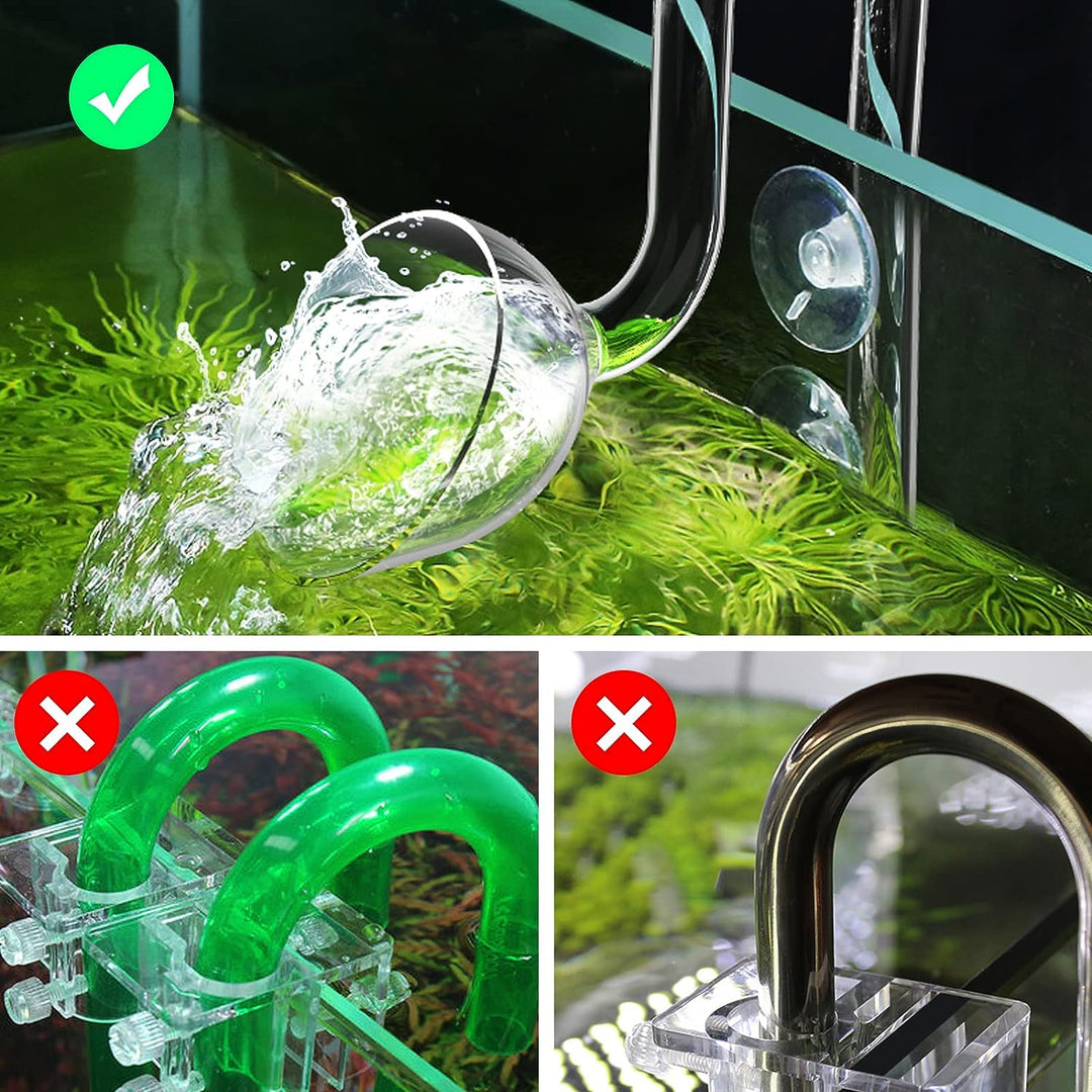 FZONE 17MM Aquarium Glass Lily Pipes Zu- und Ablauf für Aquarien Filter Systems 16/22MM Chläuche (5/