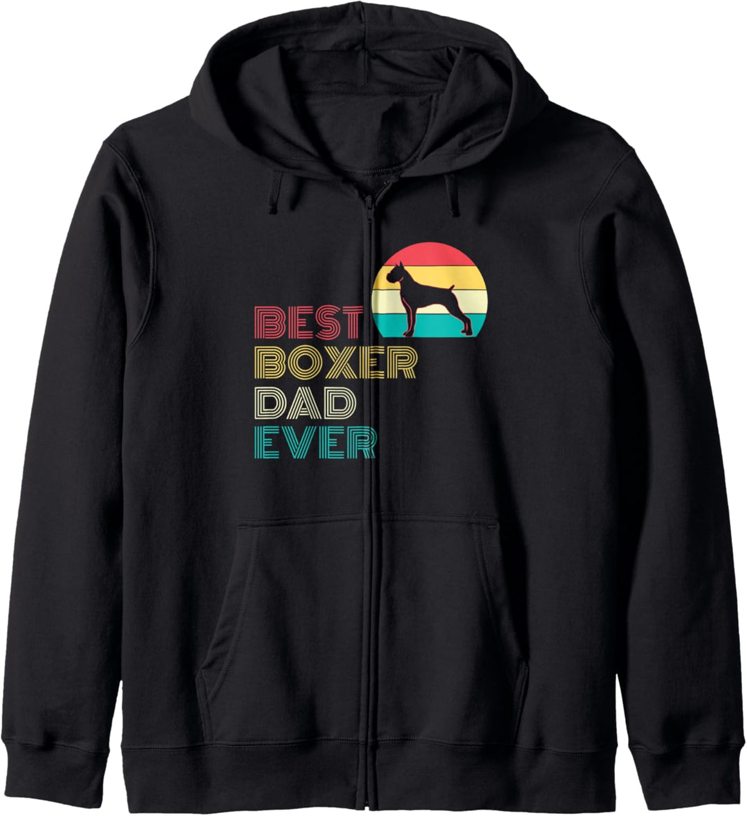 Hundezüchter Welpentrainer Retro Bester Hund Papa Boxer Kapuzenjacke