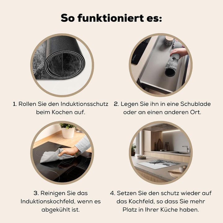 KitchenYeah© Herdabdeckplatte Einteilig Ceranfeld Abdeckplatte Küche Deko | 59x51 cm - Ceranfeldabde