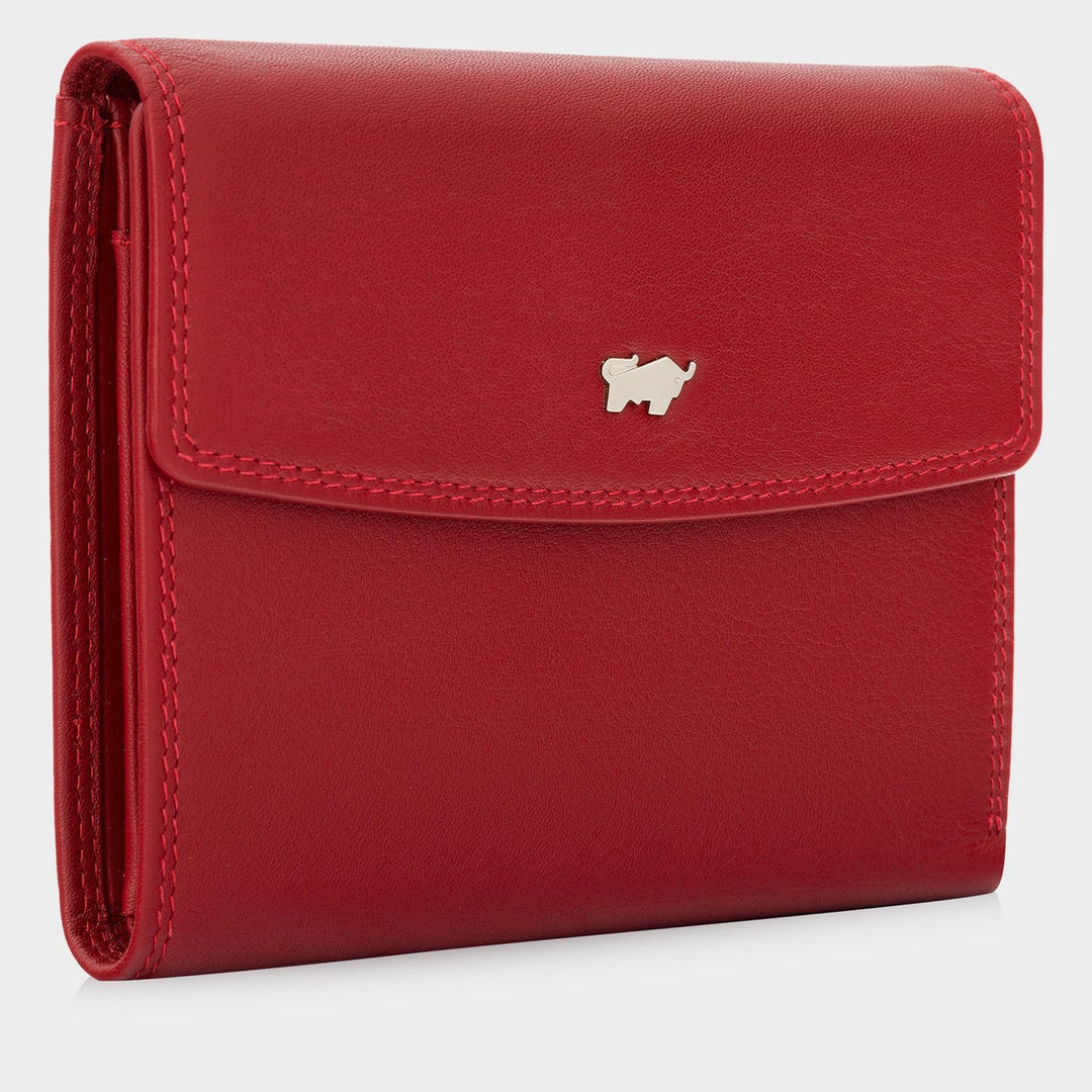 BRAUN BÜFFEL Damen Geldbörse aus echtem Leder Golf 2.0 - mit Druckknopf - Portemonnaie für Frauen -