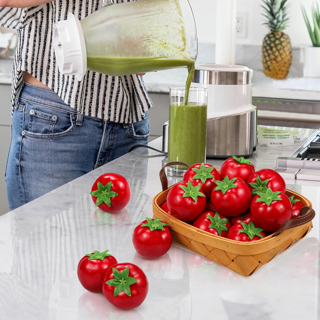Lorigun 15 Stück Artificail Tomaten, gefälschte Tomaten für die Dekoration künstliches Gemüse Tomate