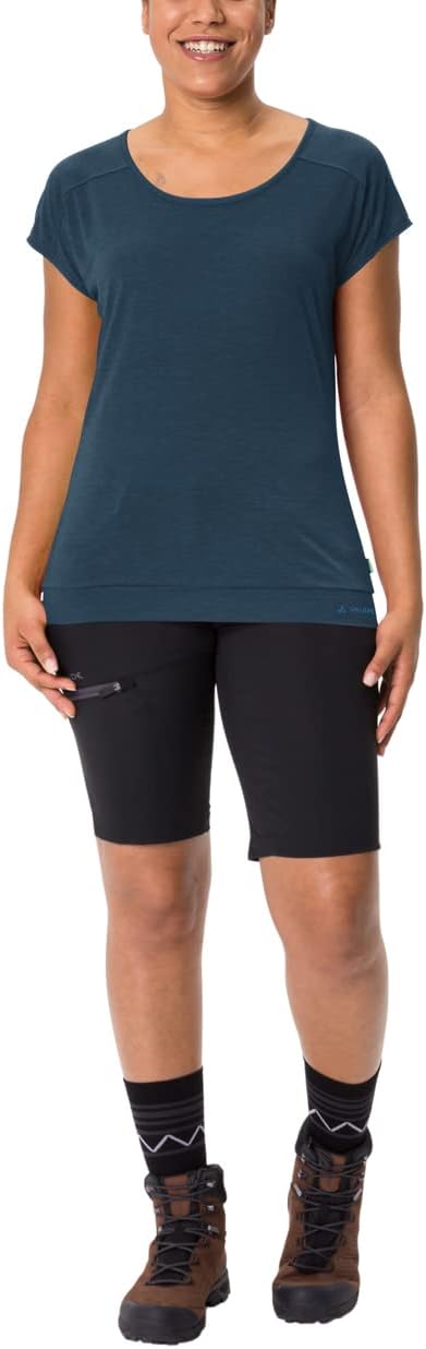 VAUDE Women's Skomer T-Shirt III - T-Shirt Damen 34 Dark Sea, 34 Dark Sea