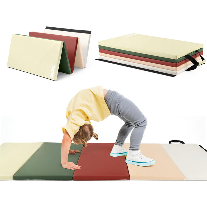 195 x 75 x 3 cm Klappbare Weichbodenmatte Turnmatte Fitnessmatte Gymnastikmatte mit Tragegriffen, Sp