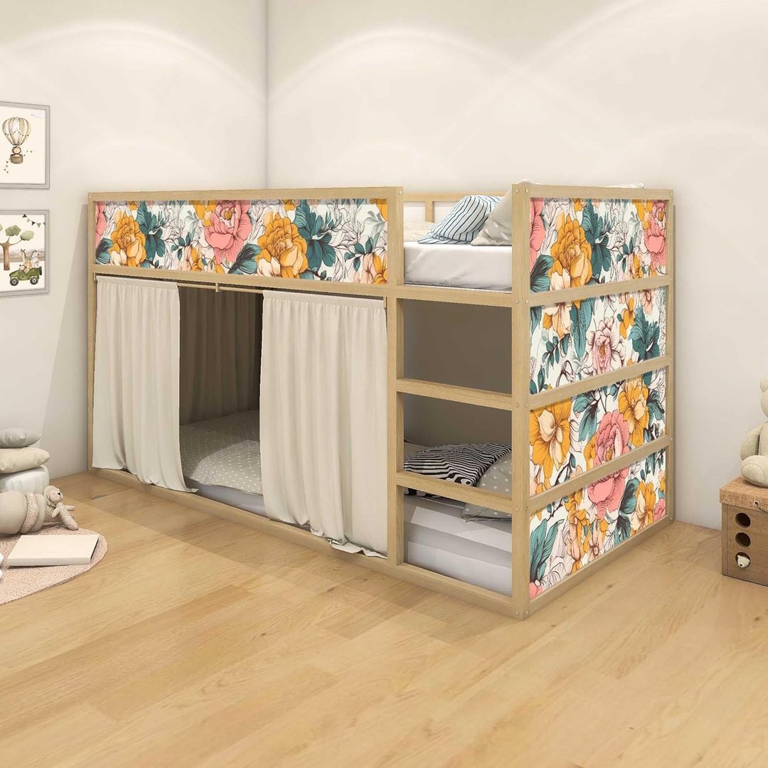 WANDKIND Aufkleber für IKEA KURA Kinderbett Hochbett Klebefolie Möbelfolie Sticker Kinderzimmer Blum
