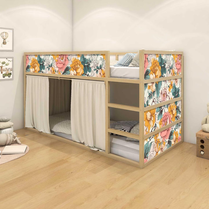 WANDKIND Aufkleber für IKEA KURA Kinderbett Hochbett Klebefolie Möbelfolie Sticker Kinderzimmer Blum