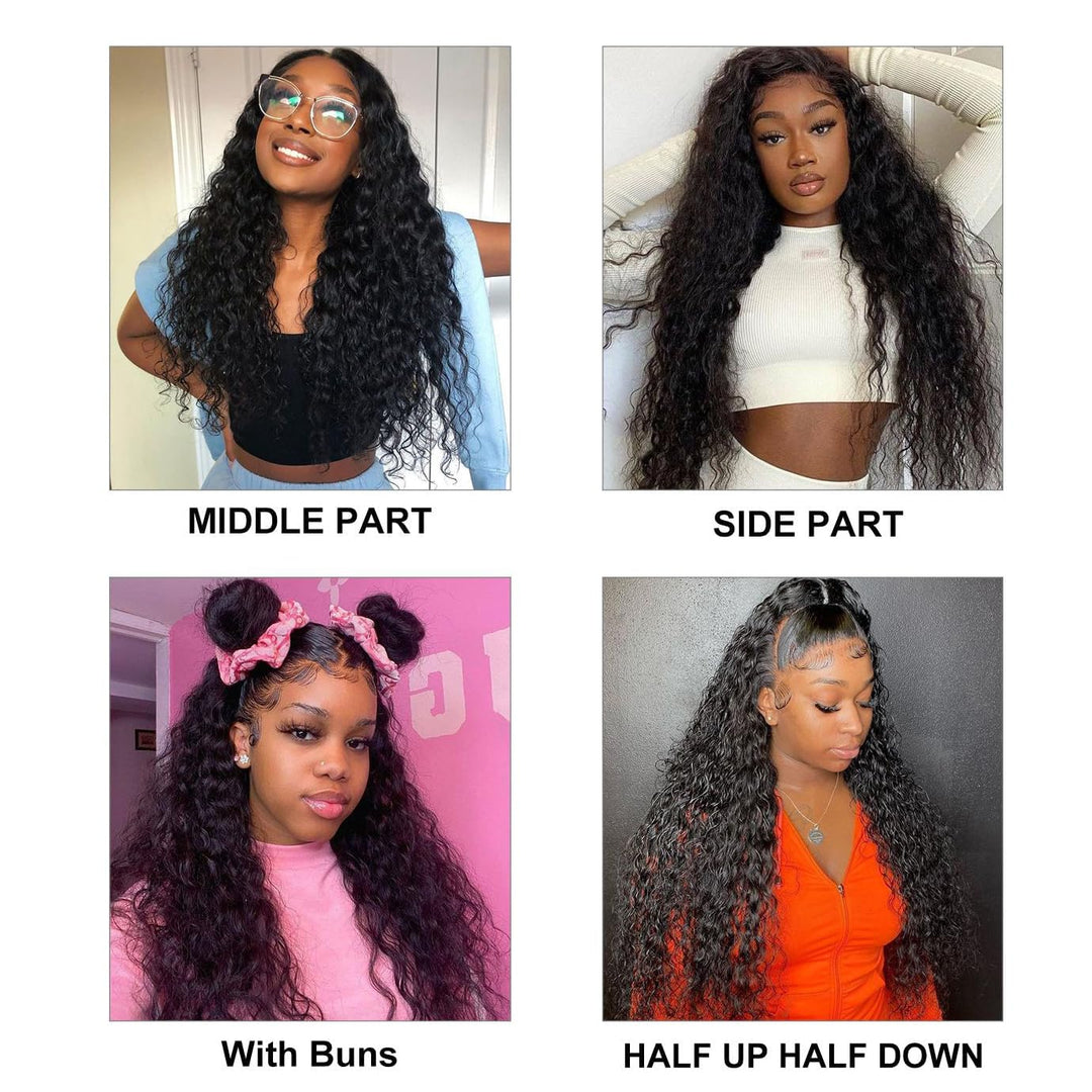 Yavida Brazilian WATER Wave Bundles with Closure Körper Welle Bündel 10A Brazilian Human Hair Bundle