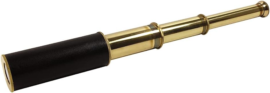 Fernrohr Antik-Stil Messing ausziehbar Holzbox Vintage Fernglas Maritim Pirat