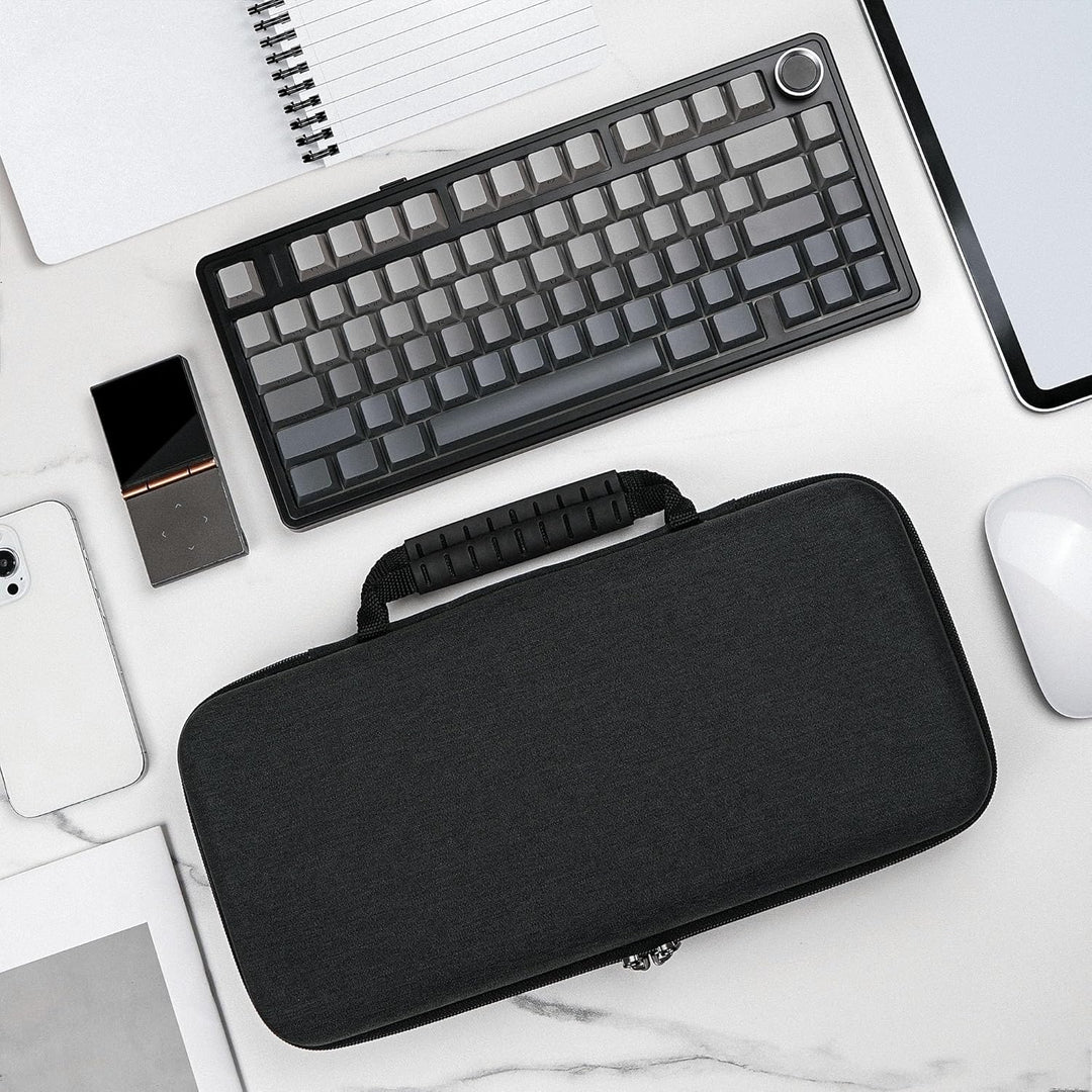 Geekria 75% - 80% Keyboard Case Hard Travel Case for 84 Keys Computer Wireless Portable Keyboard Com