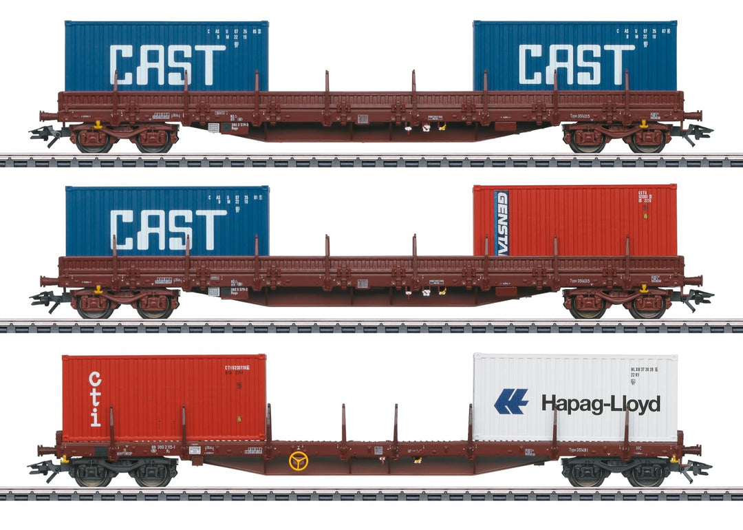 Märklin 47119 H0 3er-Set Containerwagen der SNCB