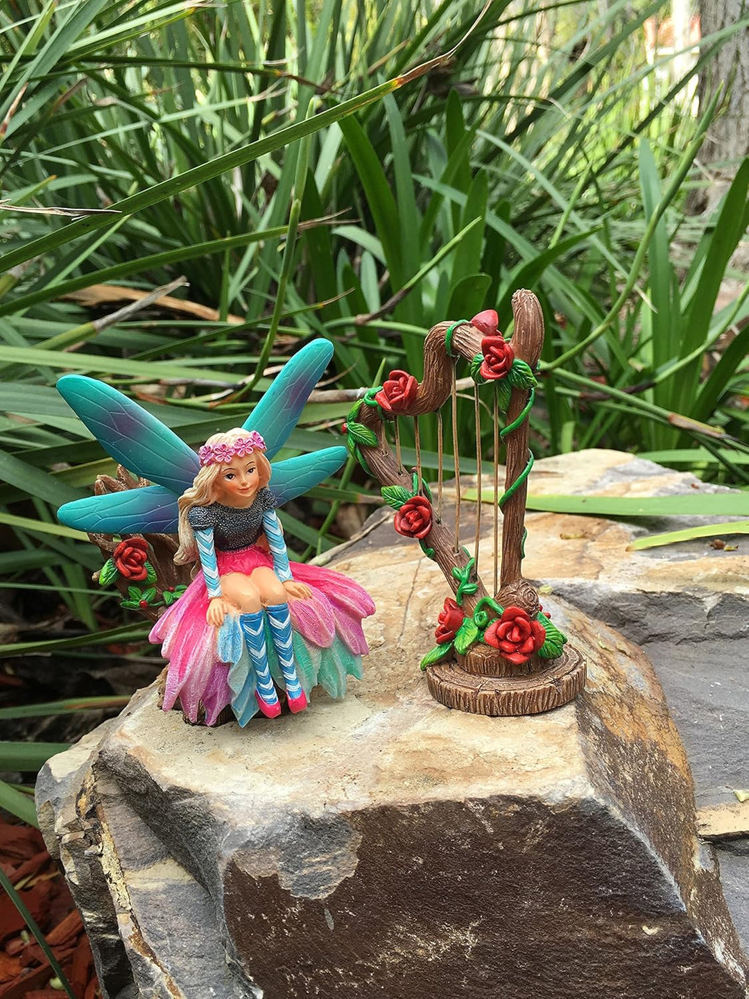 Katrina die Gartenfee – Eine Miniaturfeenstatue für Ihren Feengarten und Miniautrfiguren von GlitZGl