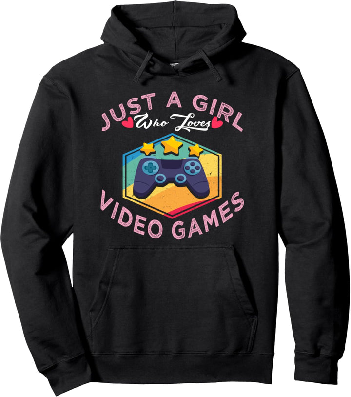 Gamers Hoodie Just A Girl Who Loves Video Games Lovers Gift Pullover Hoodie
