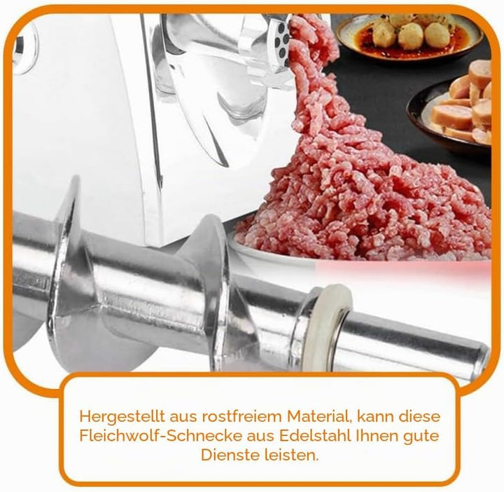 Gadpiparty Fleischwolf Schnecke aus Rostfreiem Edelstahl Robustes Ersatzteil für Elektrische Fleisch