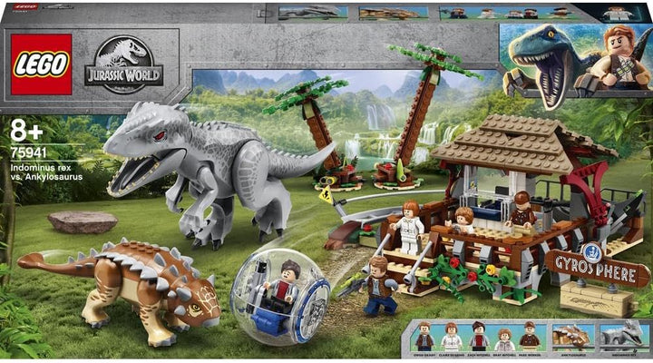 LEGO 75941 Jurassic World Indominus Rex vs. Ankylosaurus, Dinosaurier Set mit Gyrosphäre
