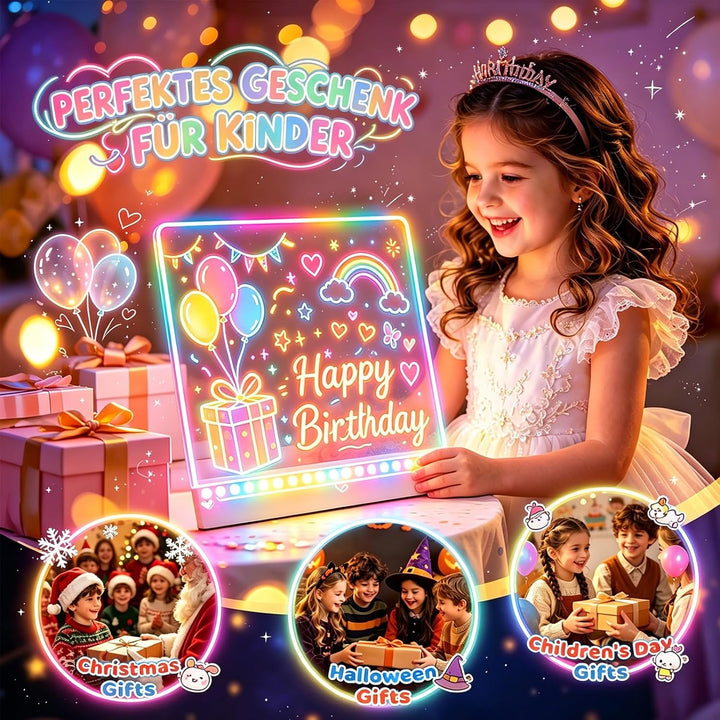 EUCOCO LED Zeichenbrett für Kinder, Geschenk Mädchen Junge 2 3 4 5 6 7 8 Jahre Kinder Spielzeug ab 2