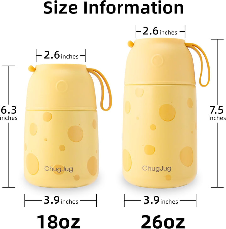 Thermobehälter für Essen 530ml, Edelstahl Thermobecher für Essen Warmhaltebehälter mit Löffel, Ausla