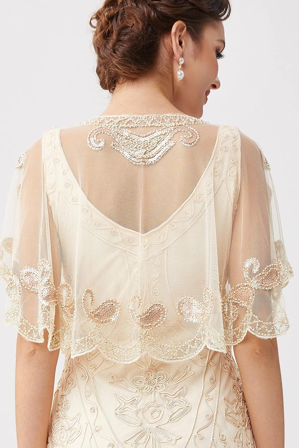 1920er Jahre Retro Schal Umschlagtücher für Abendkleider Stola für Hochzeit Party Gatsby Kostüm Acce