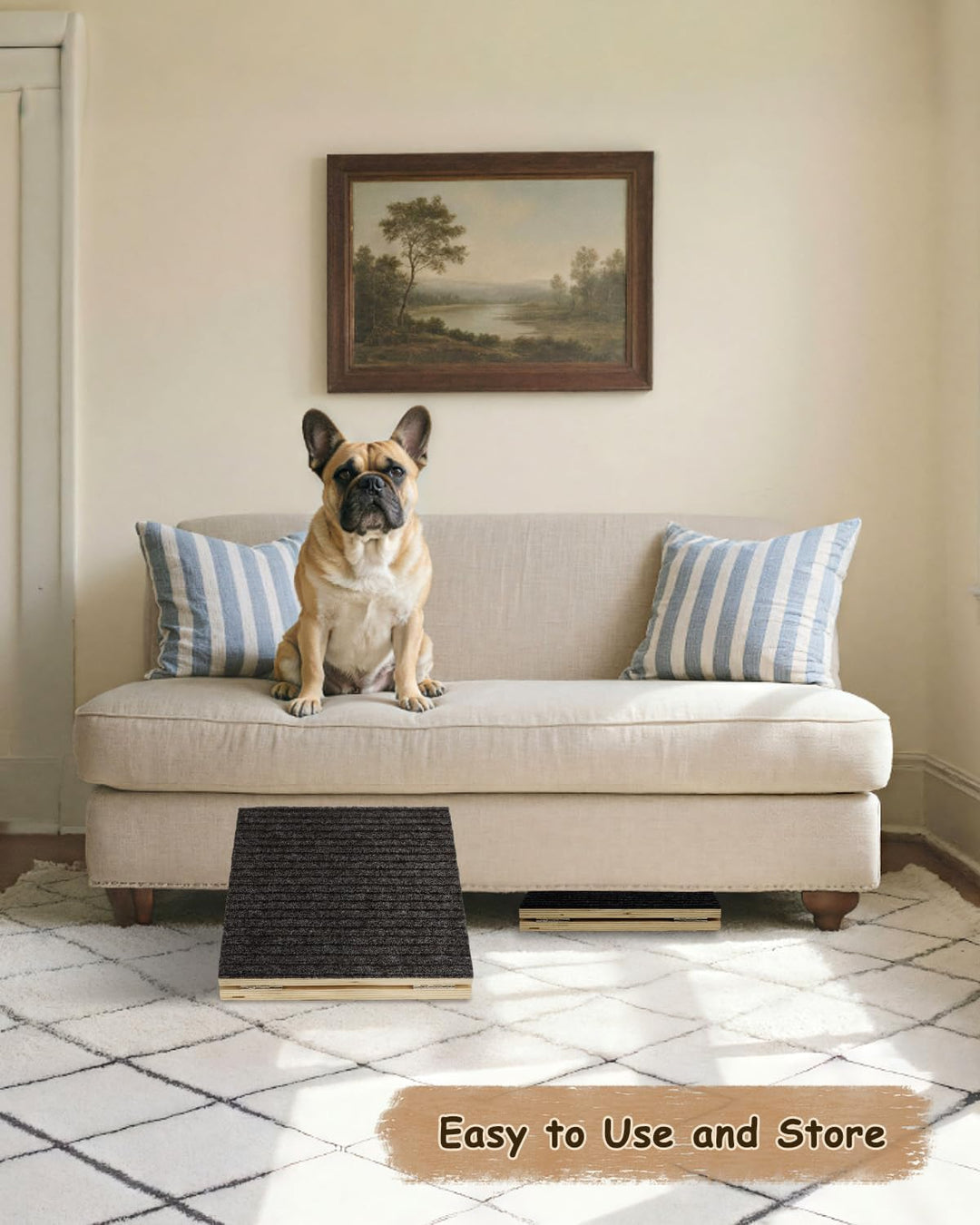 Okydoky Klappbare treppen für Hunde, Rampe Hund treppe,rutschfeste, 4 Pack für kleine oder mittlere