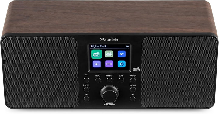 Audizio Genua DAB Radio mit Bluetooth – Stereo DAB Plus Radio mit Fernbedienung, 60 Speicherplätze,