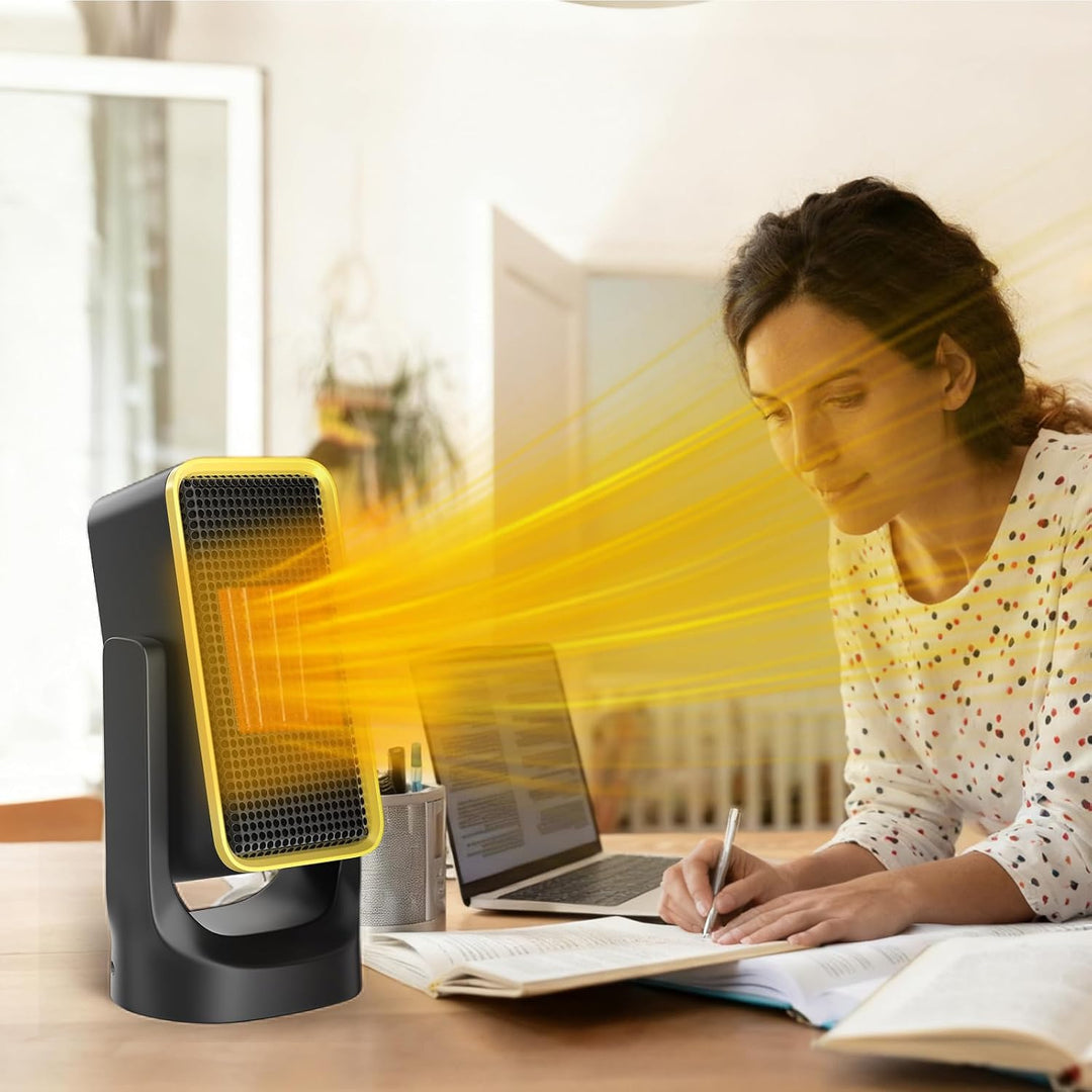 GARDTECH 900W elektrischer Heizlüfter mit Keramik-Technik, energiesparender Desktop-Heizlüfter für I