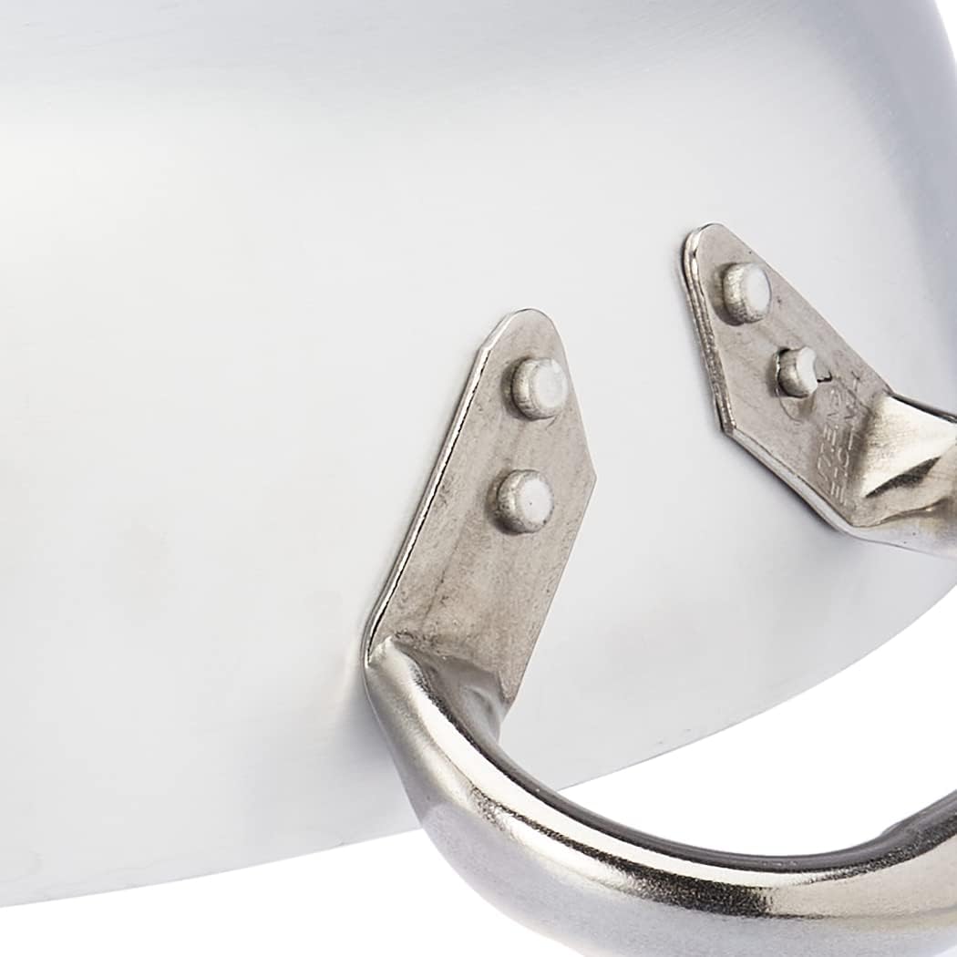Pentole Agnelli ALSA110S50 Pfanne aus Aluminium und Teflon mit Griffen aus Edelstahl, 50 cm, 50 cm