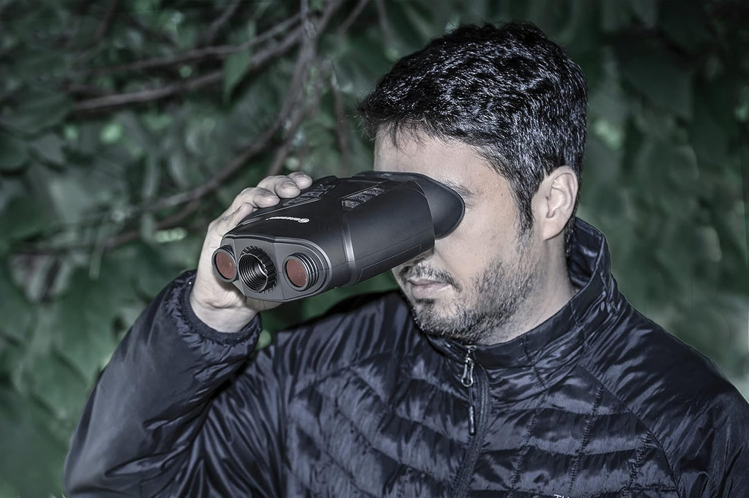 Bresser digitales Nachtsichtgerät Binokular 3X Nightlux 200 Pro mit digitalem Zoom (2-Fach), Infraro