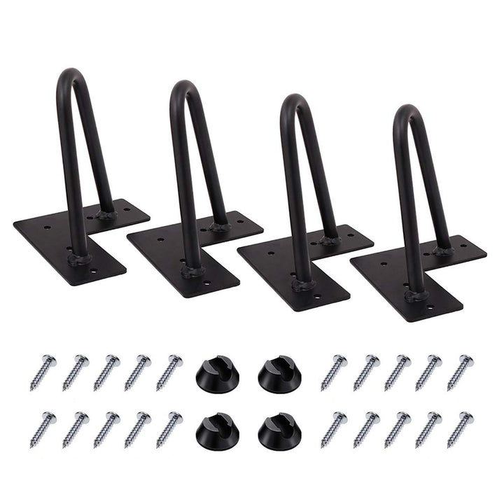 Schrankfüsse 10cm, Haarnadel Tischbeine Metall Schwarz 4er set, Möbelfüsse Hairpin Legs für Schrank,