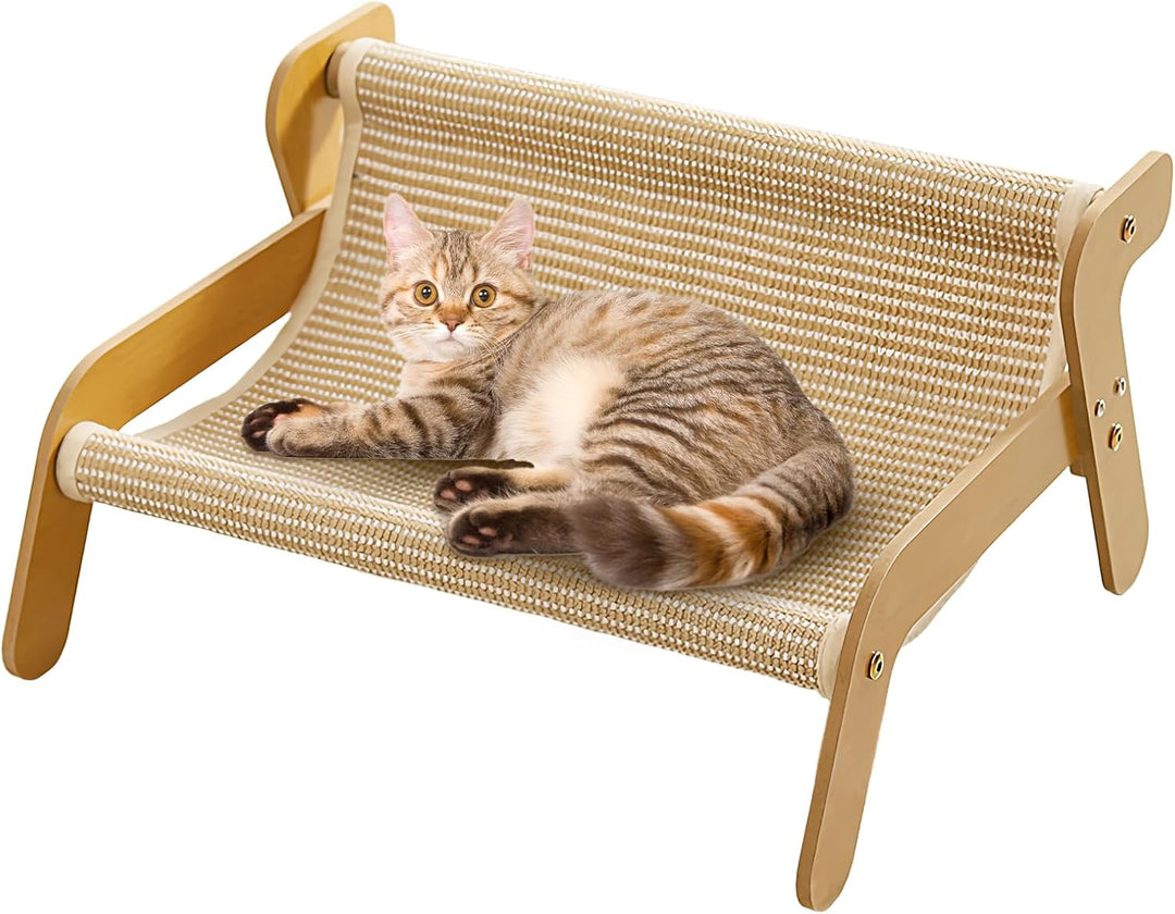 Sisal Kratzstuhl für Katzen – Outdoor & Indoor Katzen-Lounge-Stuhl, 2-in-1 & Bett | Stabiles, hausti