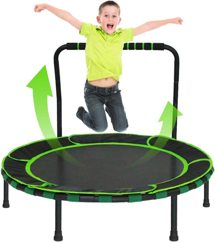 Trampolin Kinder Indoor Outdoor Ø91cm, Mini Trampolin Jumping Fitness Trampolin faltbar Gartentrampo